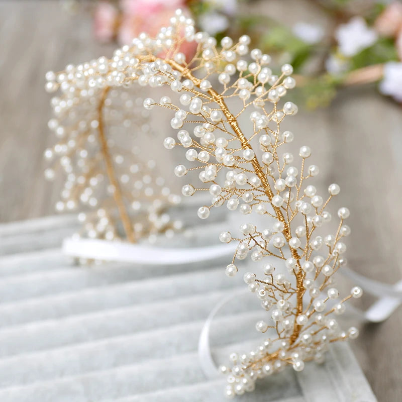 Tiara Full Pérolas ou Crystais